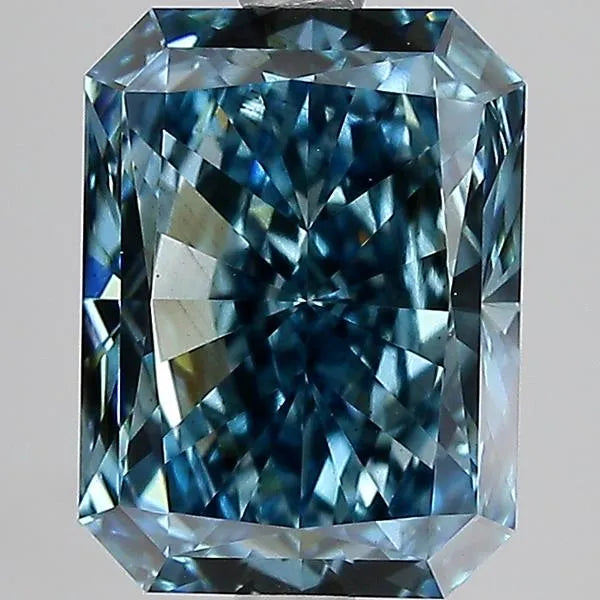 3.00ct Radiant Lab Grown Diamond (Colour Fancy Vivid Greenish Blue, Clarity VS2, IGI Certified)