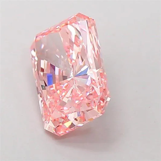 3.00ct Radiant Lab Grown Diamond (Colour Fancy Vivid Pink, Clarity VS2, IGI Certified)