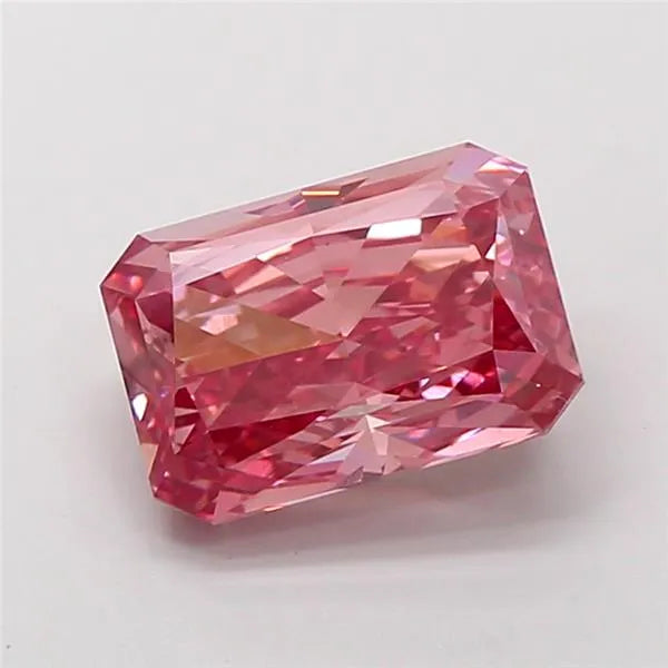 3.00ct Radiant Lab Grown Diamond (Colour Fancy Vivid Pink, Clarity VS2, IGI Certified)