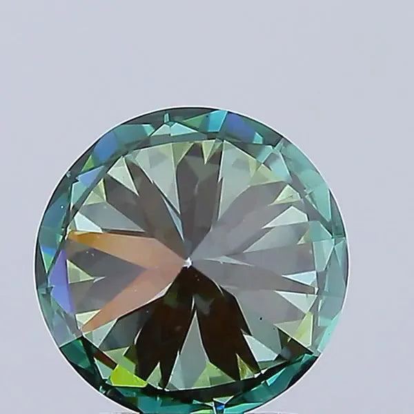 3.00ct Round Lab Grown Diamond (Colour Fancy Intense Green, Clarity VS1, Cut EX, IGI Certified)