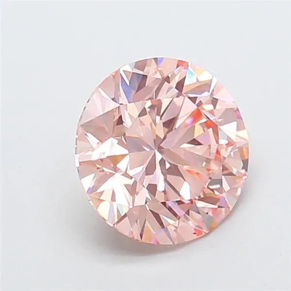 3.00ct Round Lab Grown Diamond (Colour Fancy Intense Pink, Clarity VS2, Cut ID, IGI Certified)
