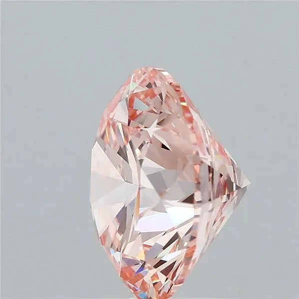 3.00ct Round Lab Grown Diamond (Colour Fancy Intense Pink, Clarity VVS2, Cut ID, IGI Certified)