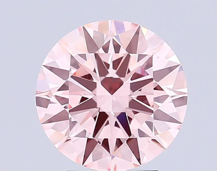 3.00ct Round Lab Grown Diamond (Colour Fancy Intense Pink, Clarity VVS2, Cut ID, IGI Certified)