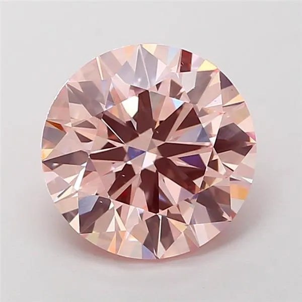 3.00ct Round Lab Grown Diamond (Colour Fancy Pink, Clarity VS1, Cut ID, IGI Certified)