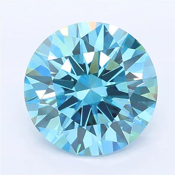 3.00ct Round Lab Grown Diamond (Colour Fancy Vivid Blue, Clarity VS1, Cut EX, IGI Certified)