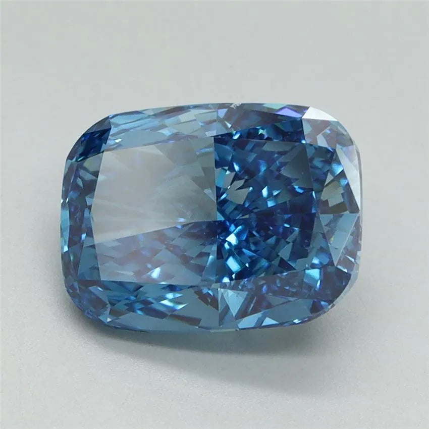 3.01ct Cushion brilliant Lab Grown Diamond (Colour Fancy Vivid Blue, Clarity VVS2, IGI Certified)