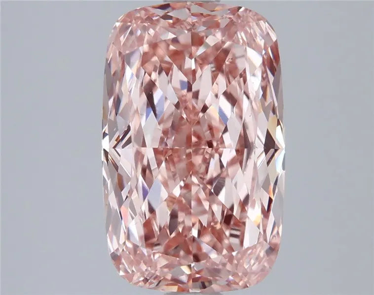 3.01ct Cushion modified Lab Grown Diamond (Colour Fancy Intense Brownish Pink, Clarity VS1, IGI Certified)