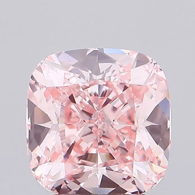 3.01ct Cushion modified Lab Grown Diamond (Colour Fancy Intense Pink, Clarity VS2, IGI Certified)