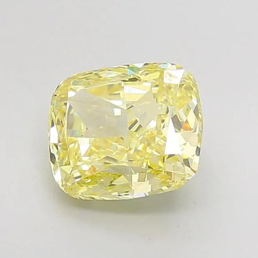 3.01ct Cushion modified Lab Grown Diamond (Colour Fancy Intense Yellow, Clarity VS1, IGI Certified)