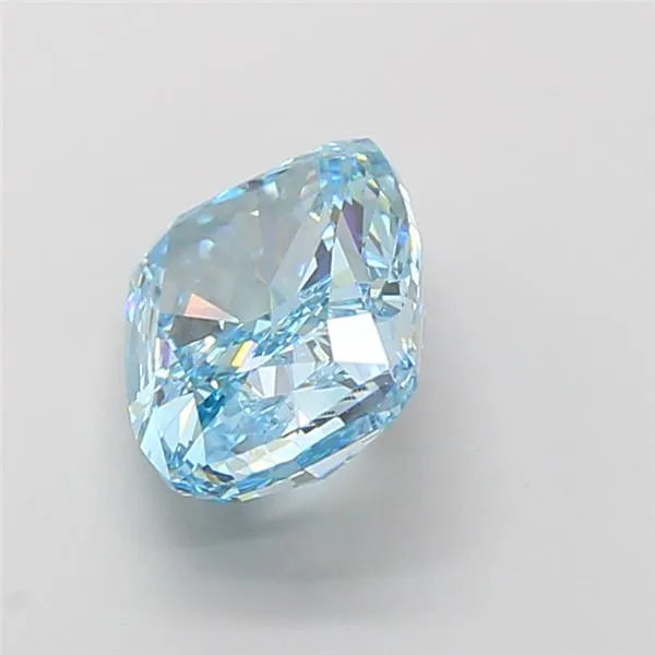 3.01ct Cushion modified Lab Grown Diamond (Colour Fancy Vivid Blue, Clarity VVS2, IGI Certified)