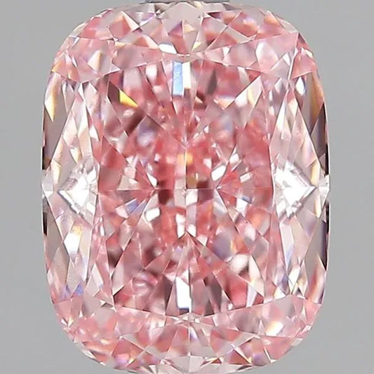 3.01ct Cushion modified Lab Grown Diamond (Colour Fancy Vivid Pink, Clarity VS1, IGI Certified)