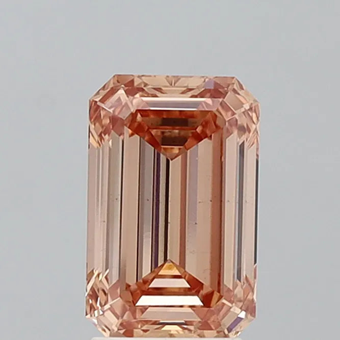 3.01ct Emerald Lab Grown Diamond (Colour Fancy Intense Brown Pink, Clarity VS2, IGI Certified)