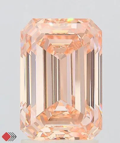 3.01ct Emerald Lab Grown Diamond (Colour Fancy Intense Pink, Clarity VS2, IGI Certified)