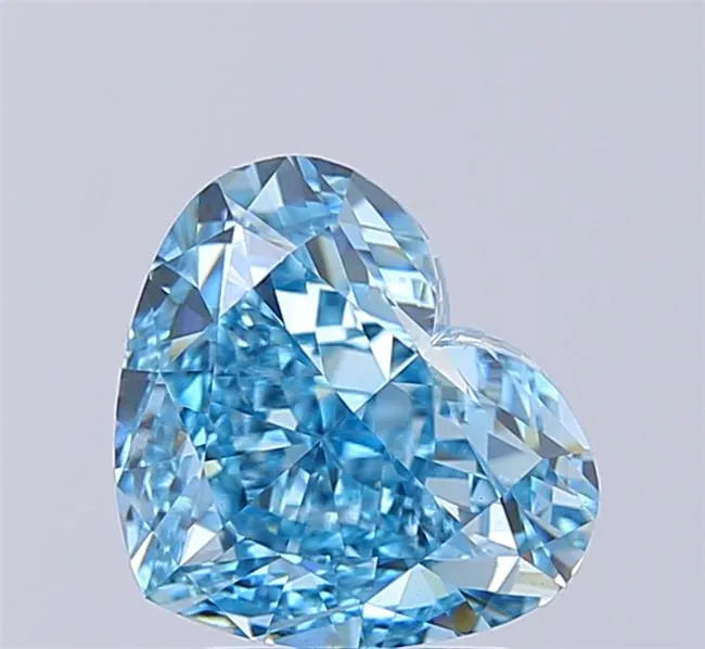 3.01ct Heart Lab Grown Diamond (Colour Fancy Vivid Blue, Clarity VS1, IGI Certified)