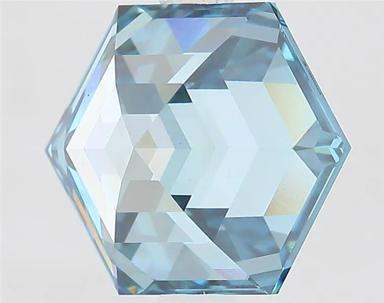 3.01ct Hexagonal Lab Grown Diamond (Colour Fancy Vivid Blue, Clarity VVS2, IGI Certified)