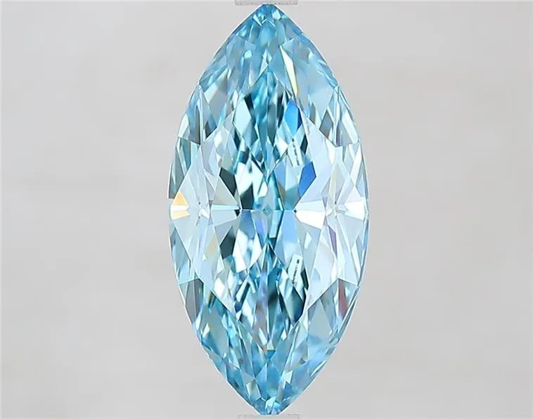 3.01ct Marquise Lab Grown Diamond (Colour Fancy Vivid Blue, Clarity VVS2, IGI Certified)