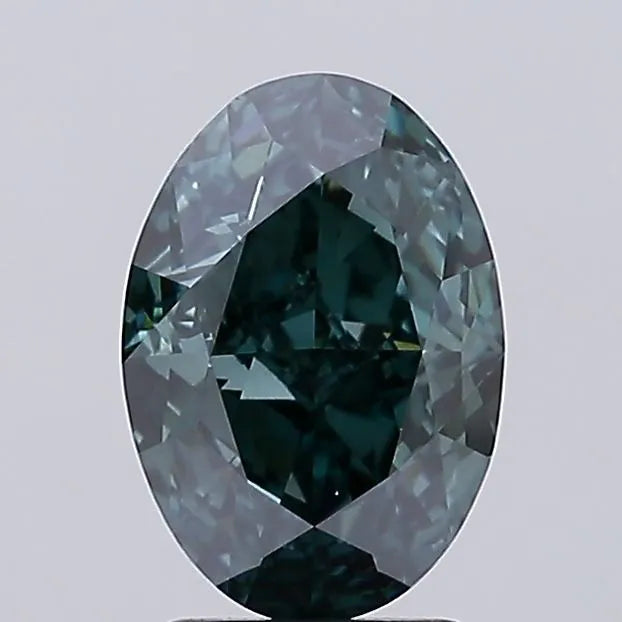 3.01ct Oval Lab Grown Diamond (Colour Fancy Deep Green, Clarity VS1, IGI Certified)