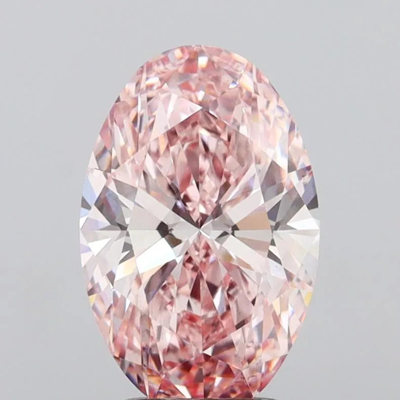 3.01ct Oval Lab Grown Diamond (Colour Fancy Intense Pink, Clarity VS1, IGI Certified)