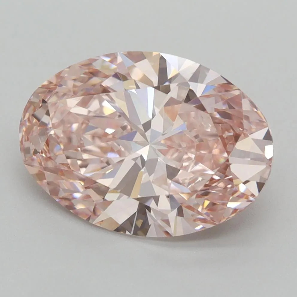 3.01ct Oval Lab Grown Diamond (Colour Fancy Intense Pink, Clarity VVS2, IGI Certified)