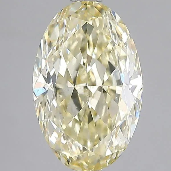 3.01ct Oval Lab Grown Diamond (Colour Fancy Light Yellow, Clarity VS2, IGI Certified)