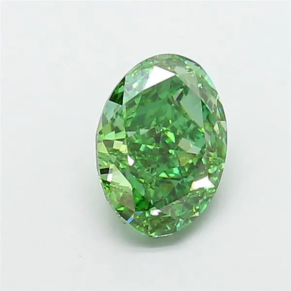 3.01ct Oval Lab Grown Diamond (Colour Fancy Vivid Green, Clarity VVS2, IGI Certified)