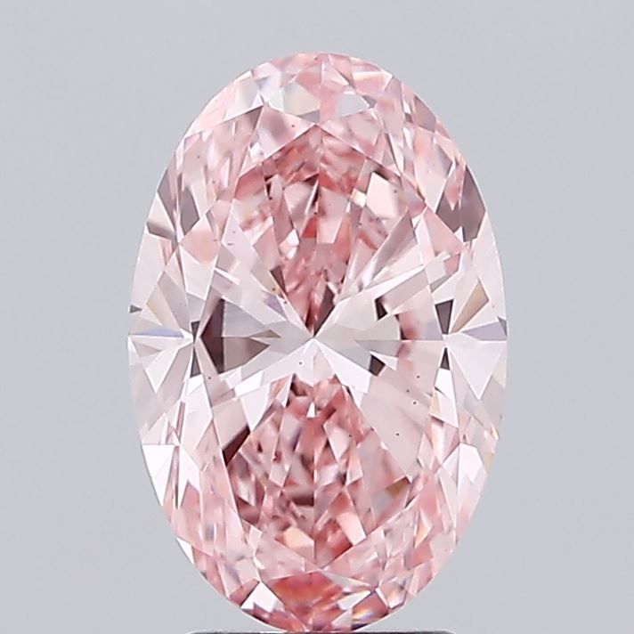 3.01ct Oval Lab Grown Diamond (Colour Fancy Vivid Pink, Clarity VS1, IGI Certified)