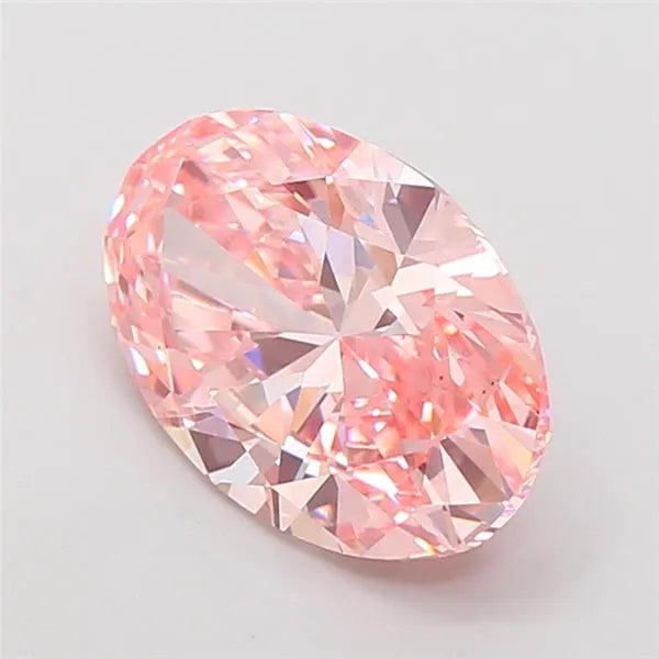 3.01ct Oval Lab Grown Diamond (Colour Fancy Vivid Pink, Clarity VS1, IGI Certified)
