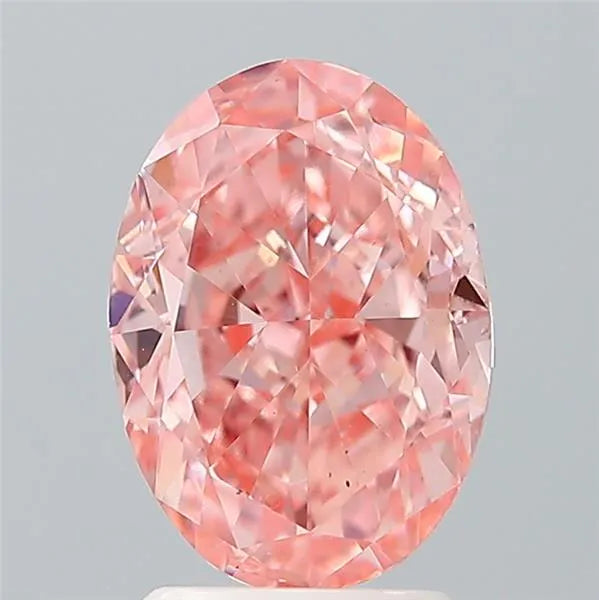 3.01ct Oval Lab Grown Diamond (Colour Fancy Vivid Pink, Clarity VS1, IGI Certified)