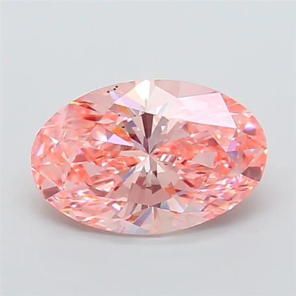 3.01ct Oval Lab Grown Diamond (Colour Fancy Vivid Pink, Clarity VS2, IGI Certified)