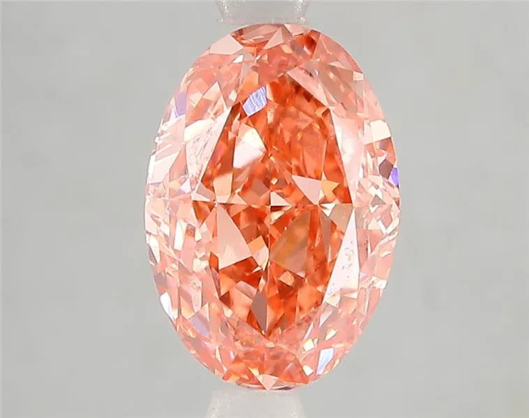 3.01ct Oval Lab Grown Diamond (Colour Fancy Vivid Pink, Clarity VS2, IGI Certified)