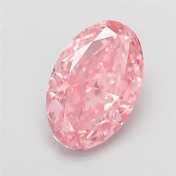 3.01ct Oval Lab Grown Diamond (Colour Fancy Vivid Pink, Clarity VS2, IGI Certified)