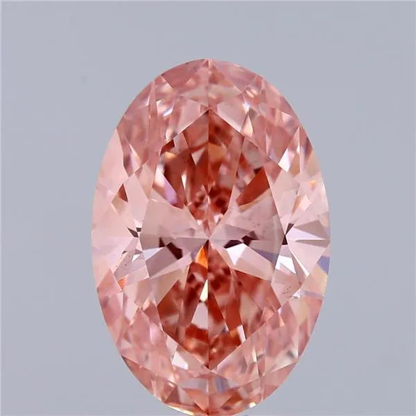 3.01ct Oval Lab Grown Diamond (Colour Fancy Vivid Pink, Clarity VS2, IGI Certified)