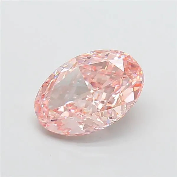 3.01ct Oval Lab Grown Diamond (Colour Fancy Vivid Pink, Clarity VVS2, IGI Certified)