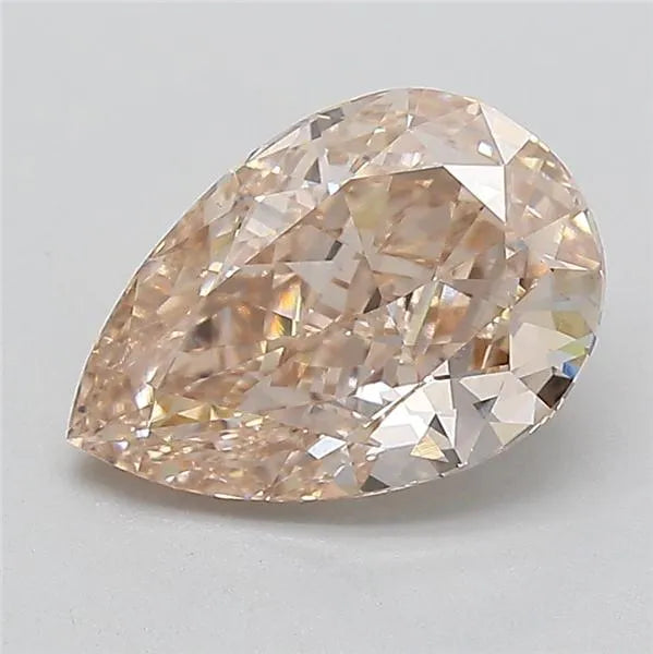 3.01ct Pear Lab Grown Diamond (Colour Fancy Light Brown, Clarity VVS2, IGI Certified)