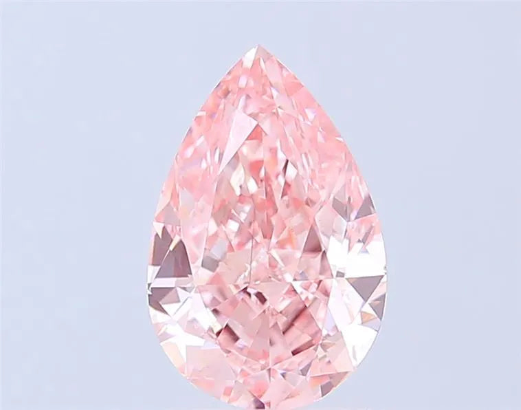 3.01ct Pear Lab Grown Diamond (Colour Fancy Vivid Pink, Clarity VS1, IGI Certified)