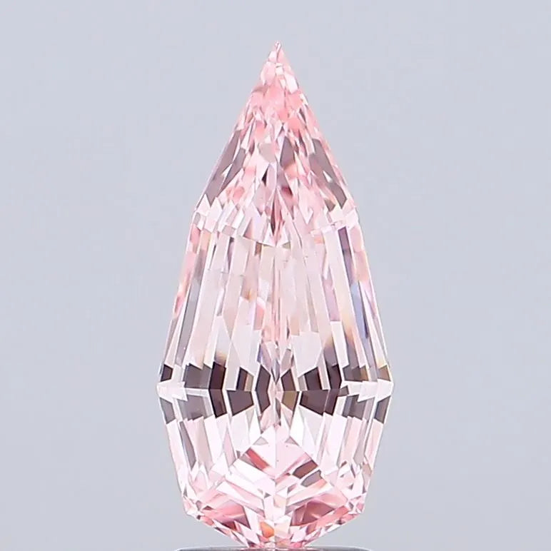 3.01ct Pear Lab Grown Diamond (Colour Fancy Vivid Pink, Clarity VS1, IGI Certified)