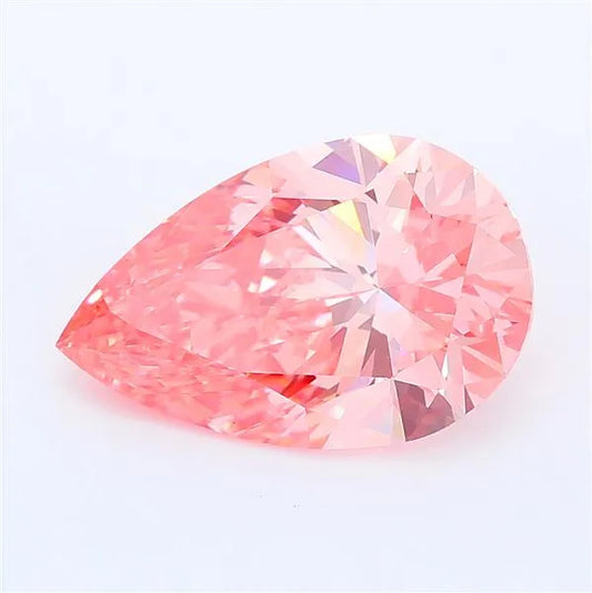 3.01ct Pear Lab Grown Diamond (Colour Fancy Vivid Pink, Clarity VS1, IGI Certified)