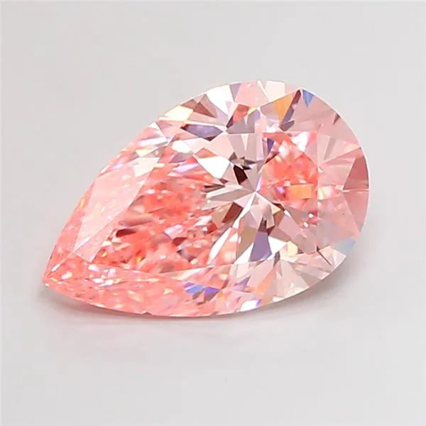 3.01ct Pear Lab Grown Diamond (Colour Fancy Vivid Pink, Clarity VS1, IGI Certified)