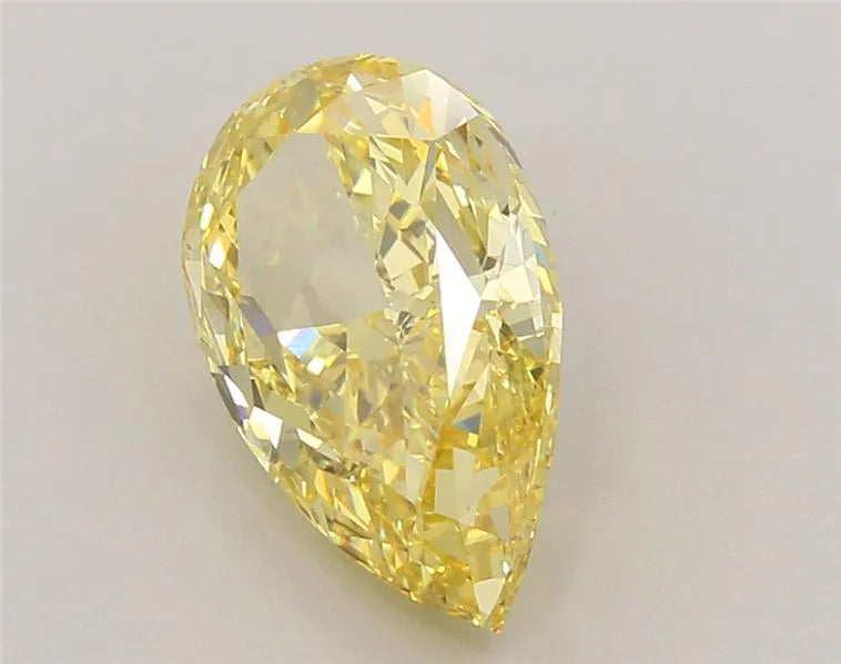 3.01ct Pear Lab Grown Diamond (Colour Fancy Vivid Yellow, Clarity VVS2, IGI Certified)
