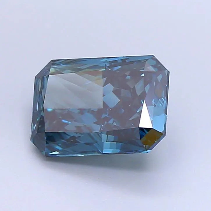 3.01ct Radiant Lab Grown Diamond (Colour Fancy Intense Greenish Blue, Clarity VS1, IGI Certified)
