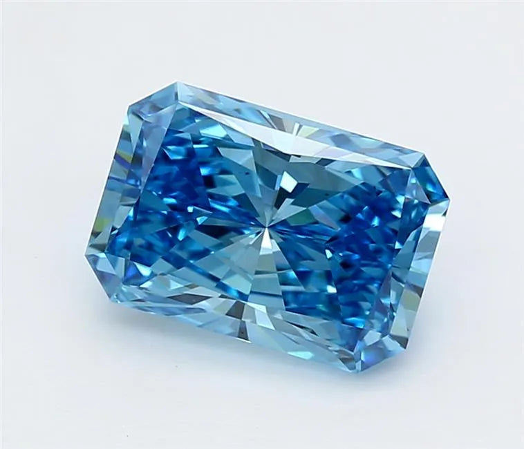 3.01ct Radiant Lab Grown Diamond (Colour Fancy Vivid Blue, Clarity VVS2, IGI Certified)