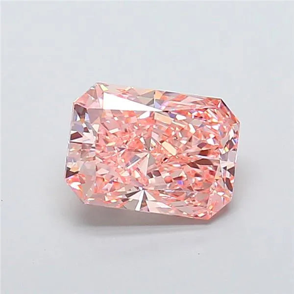 3.01ct Radiant Lab Grown Diamond (Colour Fancy Vivid Pink, Clarity VS1, IGI Certified)