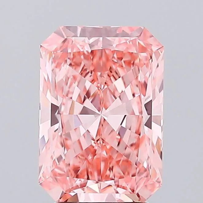 3.01ct Radiant Lab Grown Diamond (Colour Fancy Vivid Pink, Clarity VVS2, IGI Certified)