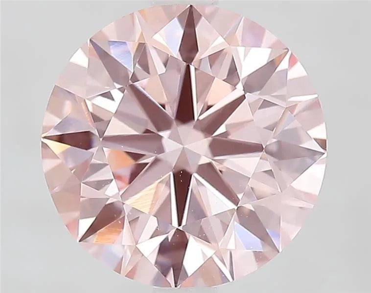 3.01ct Round Lab Grown Diamond (Colour Fancy Intense Pink, Clarity VVS1, Cut ID, IGI Certified)