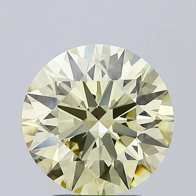 3.01ct Round Lab Grown Diamond (Colour Fancy Yellow, Clarity IF, Cut ID, IGI Certified)
