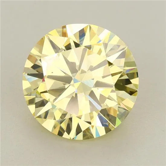 3.01ct Round Lab Grown Diamond (Colour Fancy Yellow, Clarity VS2, Cut EX, IGI Certified)