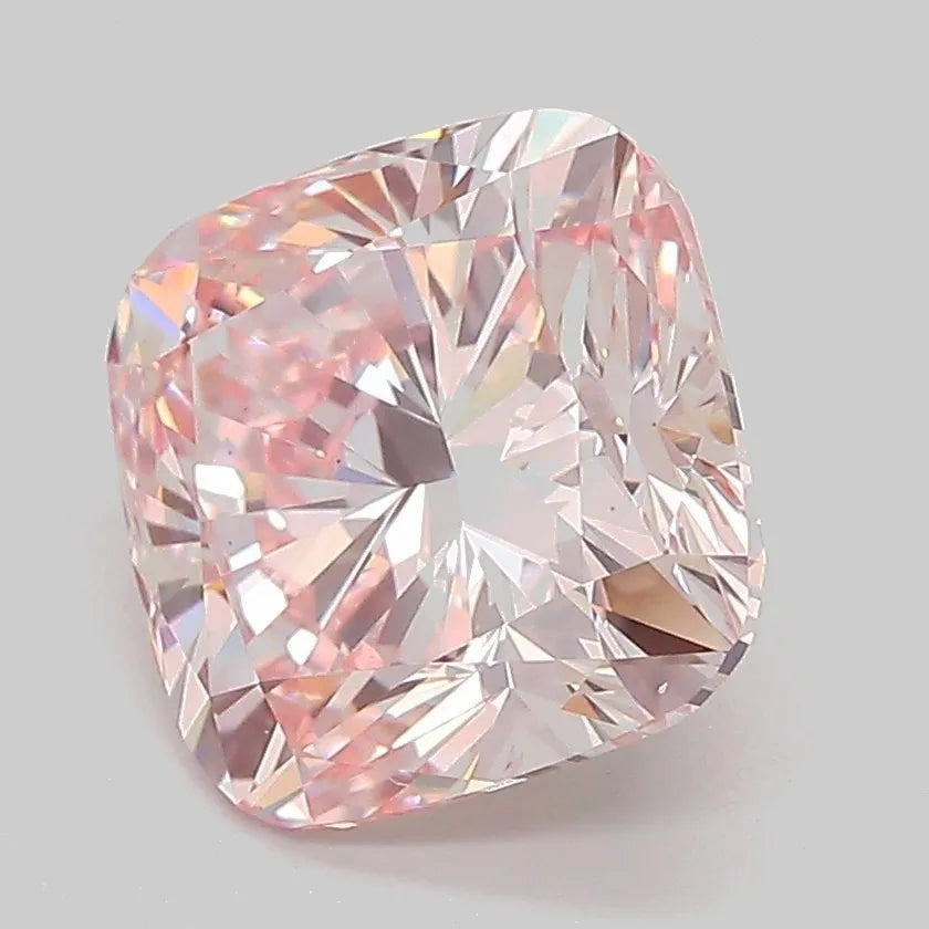 3.02ct Cushion modified Lab Grown Diamond (Colour Fancy Intense Pink, Clarity VS2, IGI Certified)