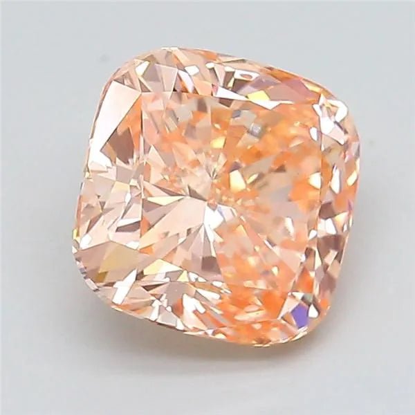 3.02ct Cushion modified Lab Grown Diamond (Colour Fancy Vivid Orangey Pink, Clarity SI1, IGI Certified)