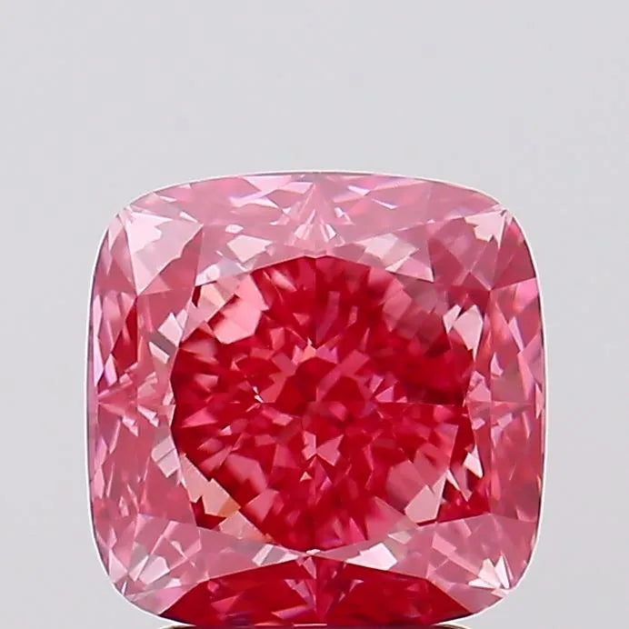 3.02ct Cushion modified Lab Grown Diamond (Colour Fancy Vivid Pink, Clarity VS2, IGI Certified)