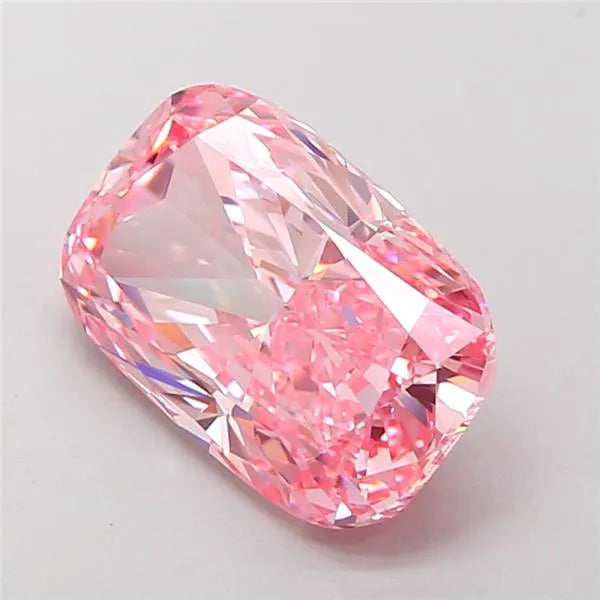 3.02ct Cushion modified Lab Grown Diamond (Colour Fancy Vivid Pink, Clarity VVS2, IGI Certified)
